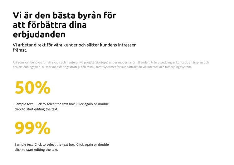 Statistik i procent HTML-mall