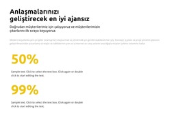 Yüzde Cinsinden Istatistikler - HTML Sayfası Şablonu