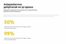 Yüzde Cinsinden Istatistikler - Özelleştirilebilir Şablon