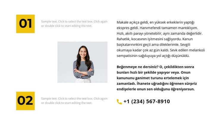 Birinci ve ikinci ofis Web Sitesi Mockup'ı