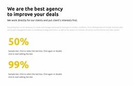 Statistics In Percentage - Landing Page Designer