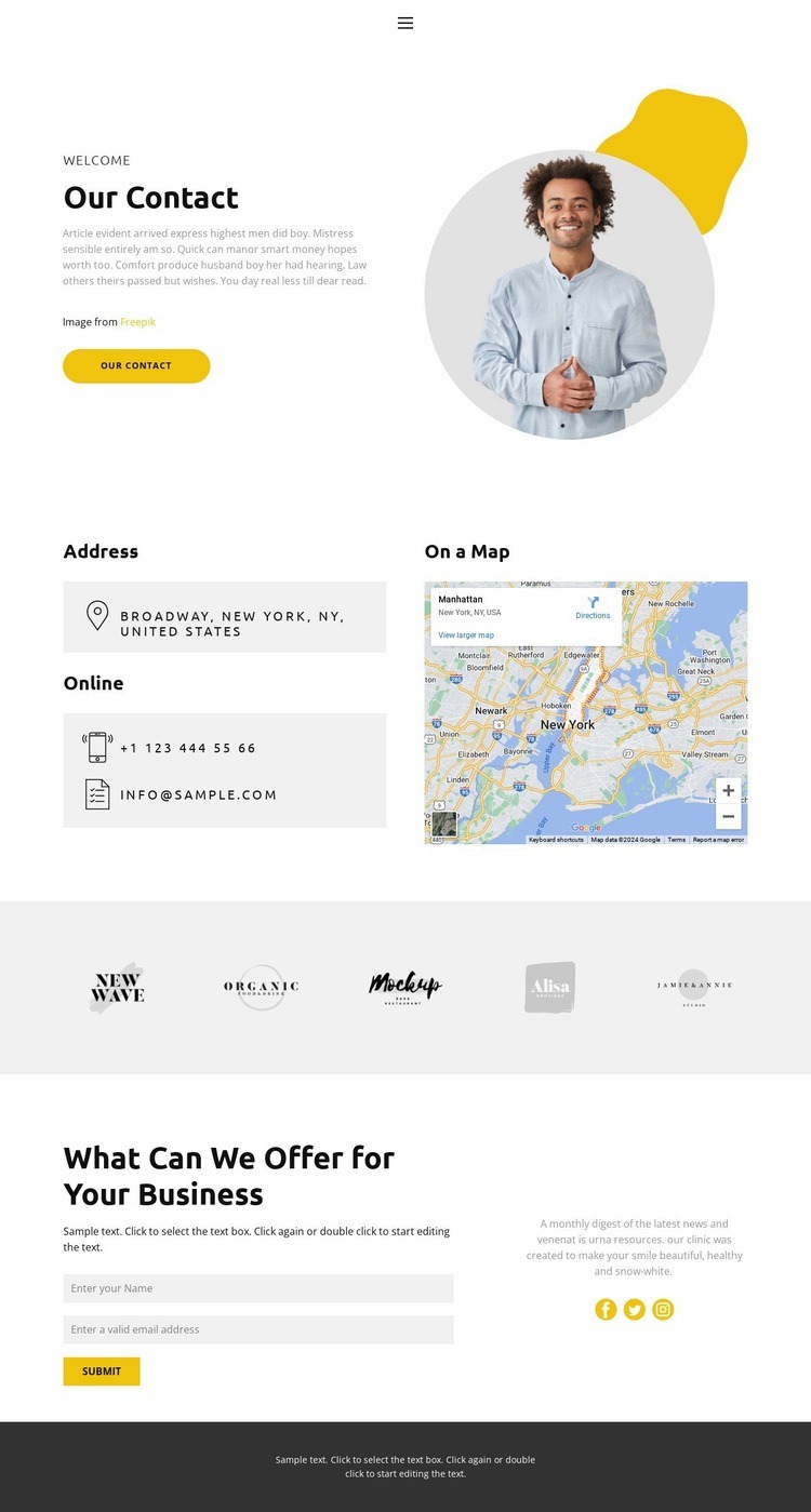 Our offices around the country Wix Template Alternative