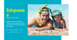 Seiten-HTML Für Strandresort Mit Wasserpark