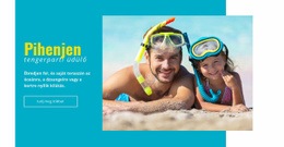 Tengerparti Üdülőhely Vízi Parkkal - Sablon Elemek Hozzáadásához Az Oldalhoz