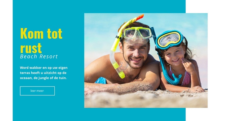 Resort aan het strand met waterpark WordPress-thema