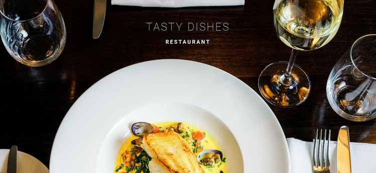 Delicious fish dishes Website Design