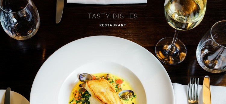 Delicious fish dishes Website Mockup
