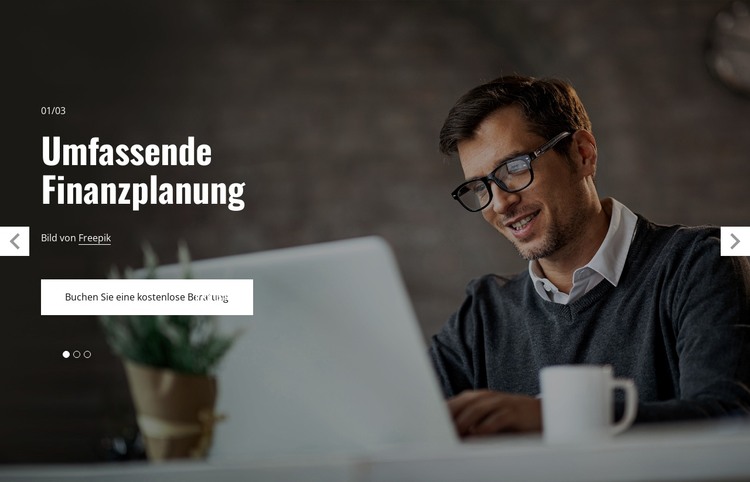 Umfassende Finanzplanung HTML-Vorlage