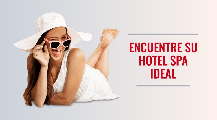 Hotel spa ideal Maqueta de sitio web