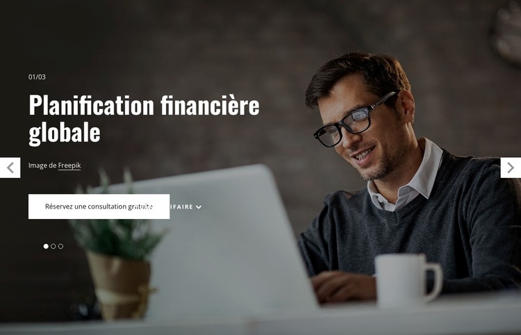 Planification financière complète Conception de site Web