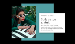 Magasin De Style De Rue - Modèle De Site Web Gratuit
