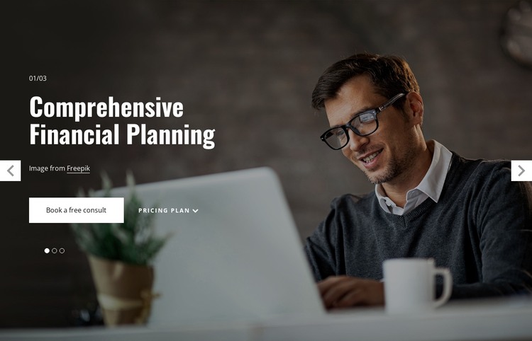 Comprehensive financial planning HTML Template