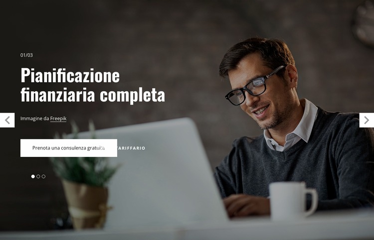 Pianificazione finanziaria completa Modello Joomla