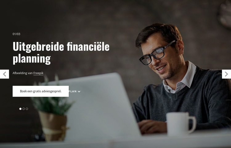 Uitgebreide financiële planning Joomla-sjabloon