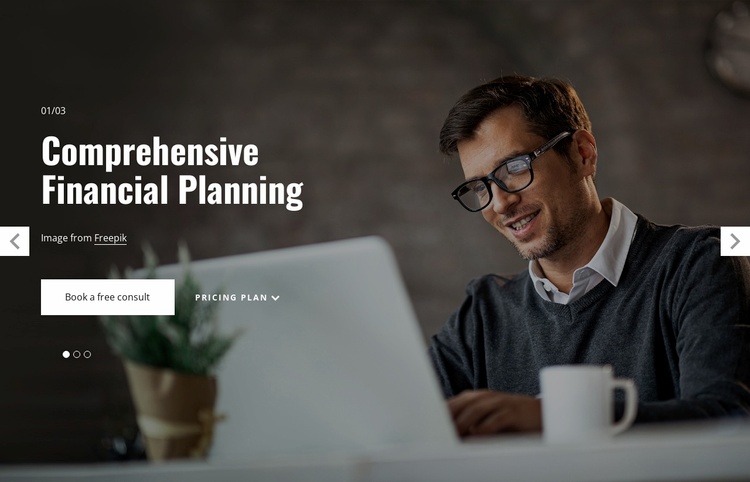 Comprehensive financial planning Landing Page