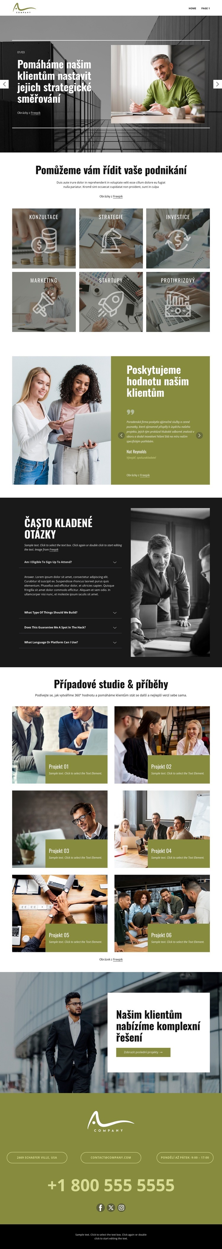 Strategické poradenství pro růst Šablona CSS