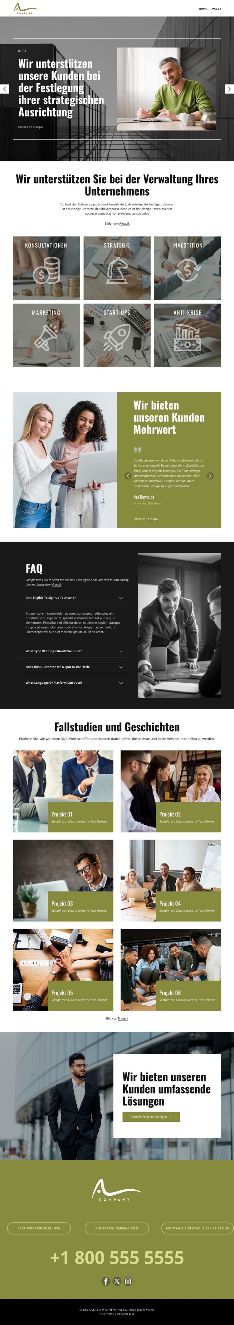 Strategische Beratung für Wachstum HTML Website Builder