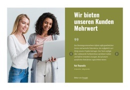 Vertrauenswürdige Beratungsbewertungen HTML-Vorlage