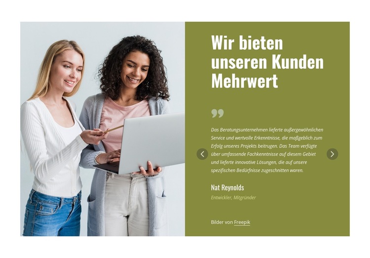 Vertrauenswürdige Beratungsbewertungen Website-Vorlage