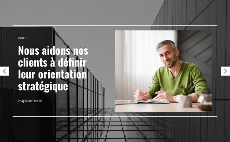 Services d'orientation stratégique Conception de site Web