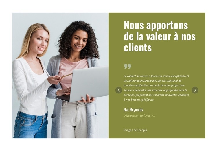 Avis de consultants fiables Créateur de site Web HTML