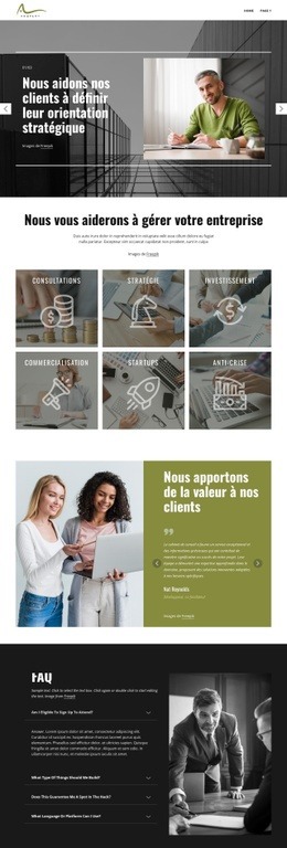 Conseils Stratégiques Pour La Croissance - Maquette De Site Web Professionnel Personnalisable