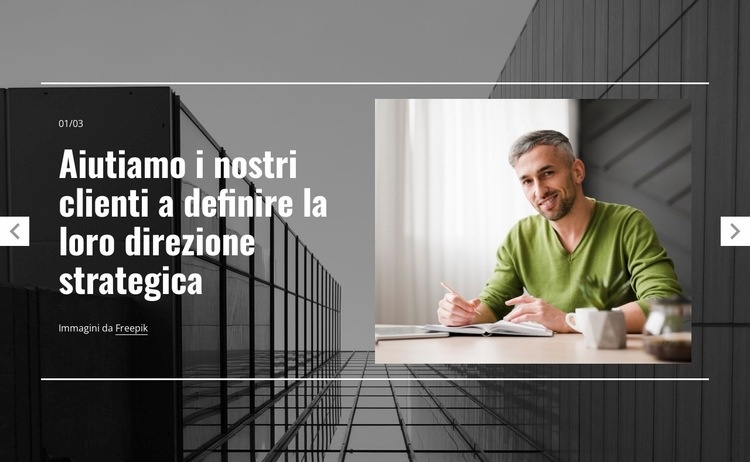 Servizi di direzione strategica Un modello di pagina