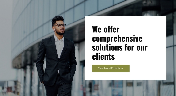 Client-centric consulting One Page Template