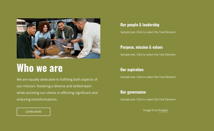 Learn about us One Page Template