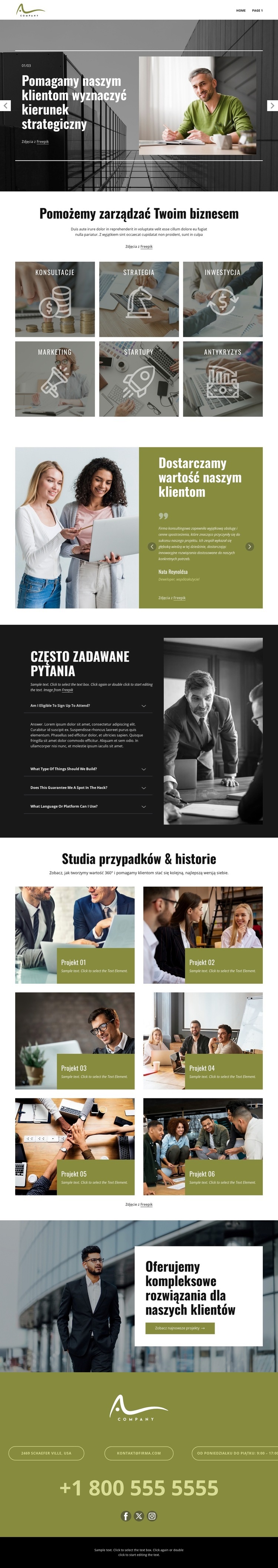 Doradztwo strategiczne dotyczące wzrostu Szablon HTML5