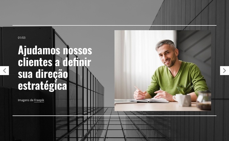 Serviços de direção estratégica Design do site