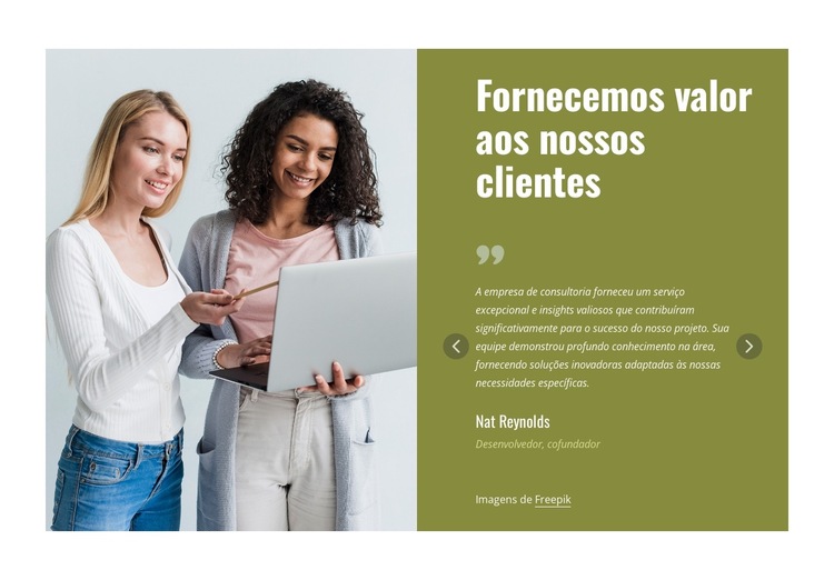 Avaliações de consultoria confiável Modelo de site