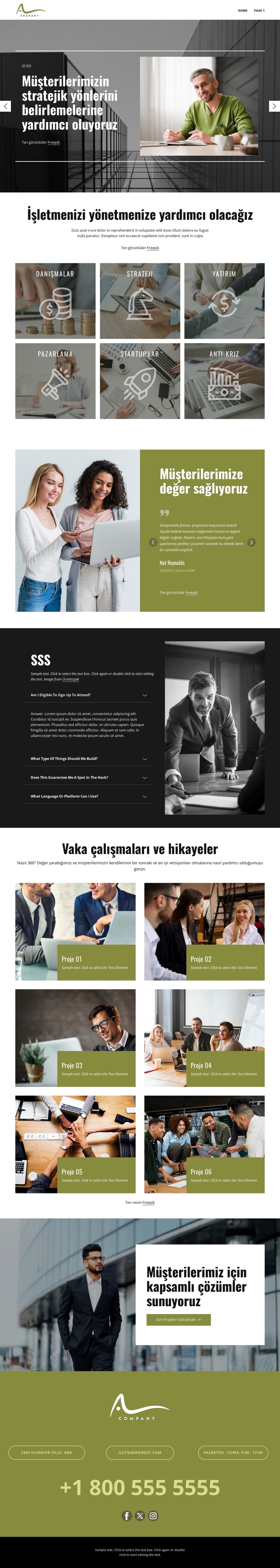 Büyüme için stratejik tavsiyeler HTML Şablonu