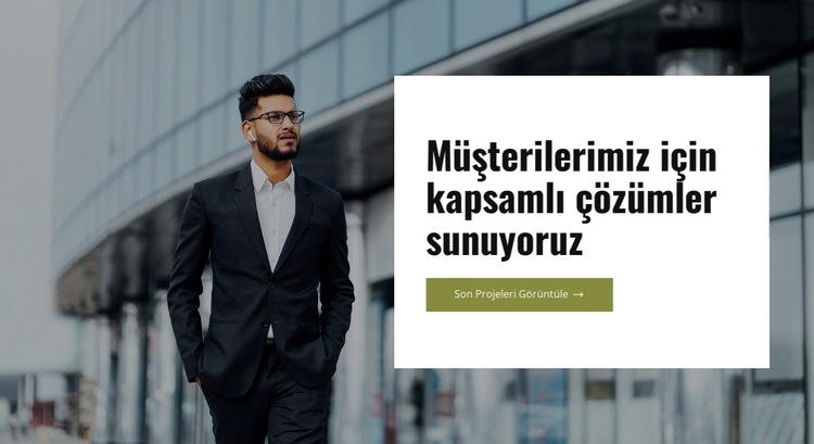 Müşteri odaklı danışmanlık Web Sitesi Şablonu