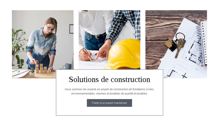 Solutions de construction Modèle de site Web