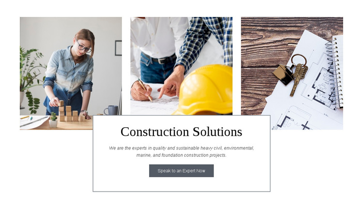 Construction solutions Homepage Design