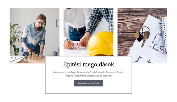 Építési megoldások HTML Sablon