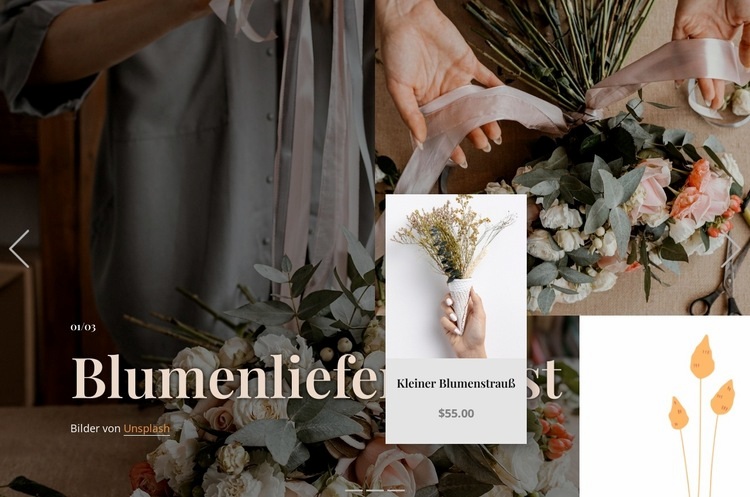 Blumenlieferdienst HTML Website Builder