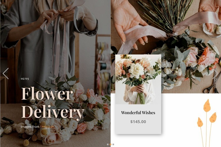 Flower delivery Elementor Template Alternative