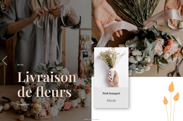 Livraison de fleurs Créateur de site Web HTML