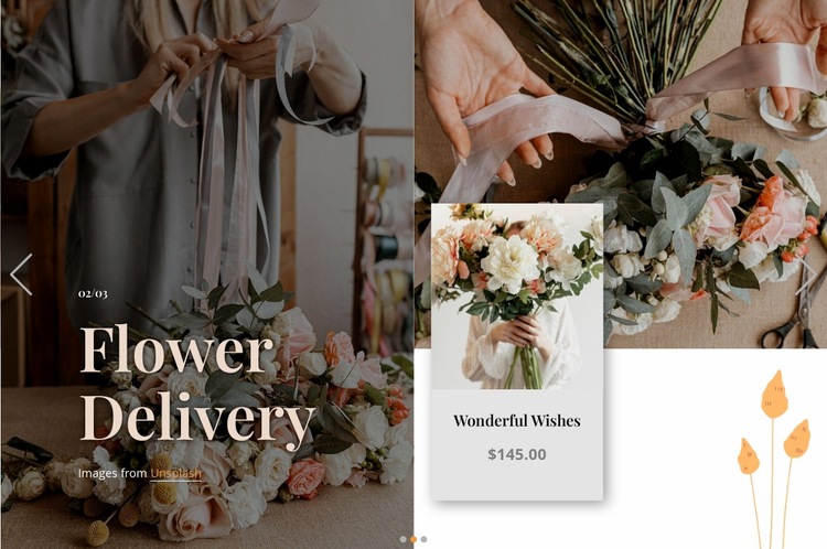 Flower delivery Website Builder Templates