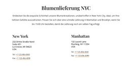 Kontakte Für Blumenlieferungen - Mehrzweck-Webdesign