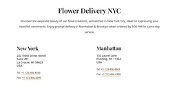 Flower Delivery Contacts Joomla Template 2024