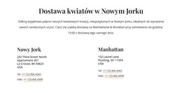 HTML Strony Dla Kontakty Dotyczące Dostawy Kwiatów