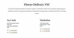 Css Template For Flower Delivery Contacts