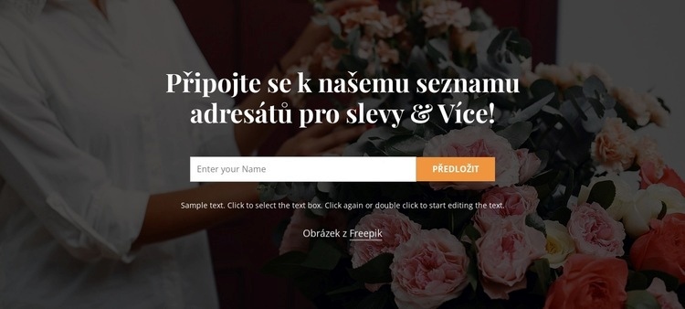 Přihlašte se k odběru našich emailů Šablona CSS