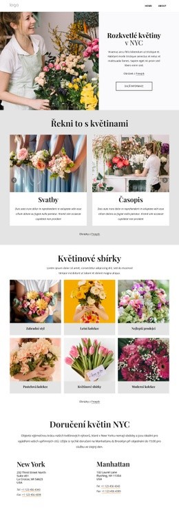 Kvetou Květiny V NYC – Jednoduchá Šablona Webu