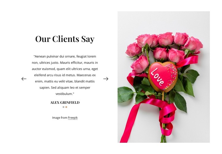 Testimonials from our clients CSS Template