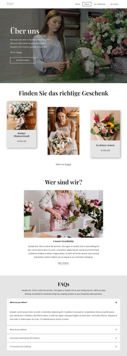 Blumenlieferung Am Selben Tag Einfache HTML-CSS-Vorlage