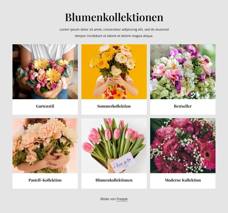 Frische Blumen CSS-Vorlage